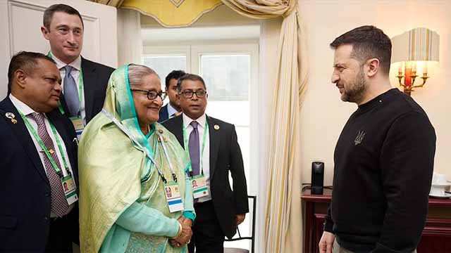 শান্তি ফর্মুলা বাস্তবায়নে শেখ হাসিনার সহযোগিতা চাইলেন জেলেনস্কি