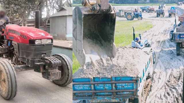 রাজিবপুরে চলছে অবৈধ মাটি উত্তোলনের মহোৎসব