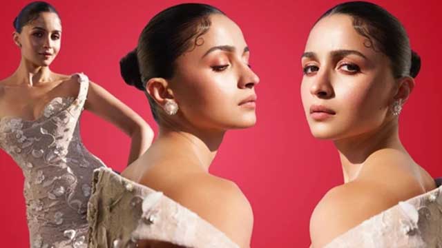 লক্ষ গোলাপ পাপড়ি আর ‘কালো টিকা’র সঙ্গে নজর কাড়লেন আলিয়া ভাট